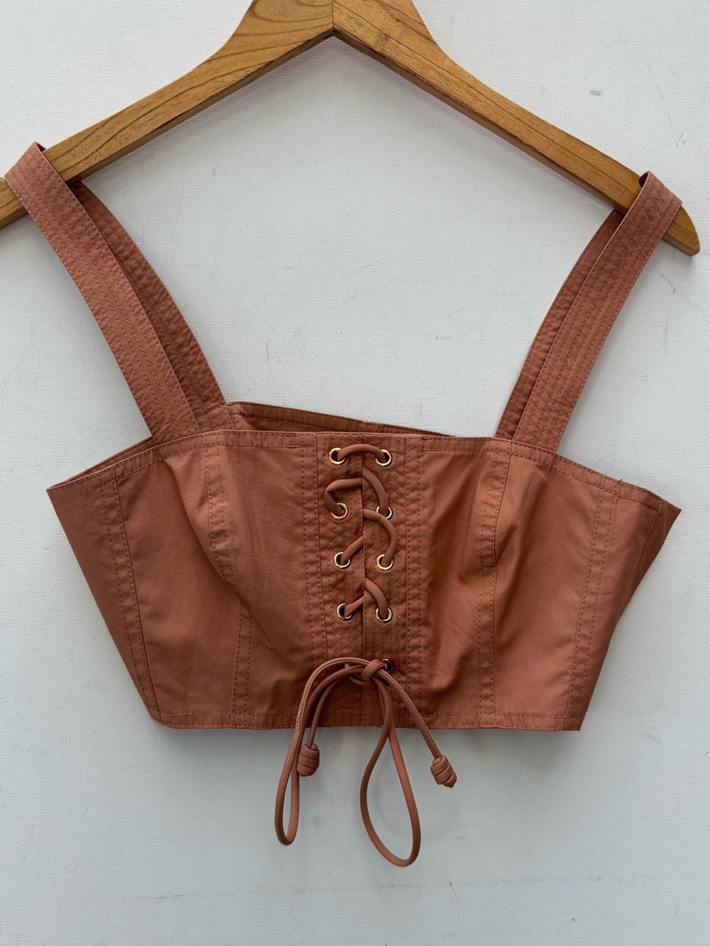 Ulla Johnson Lace Up Crop Top